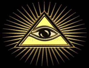 Alle zien oog van god - oog van de voorzienigheid - symbool van alwetendheid  Stockfoto #21339873