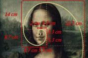 Wereldberoemde Mona Lisa, die aan de hand van de gulden snede is geschilderd